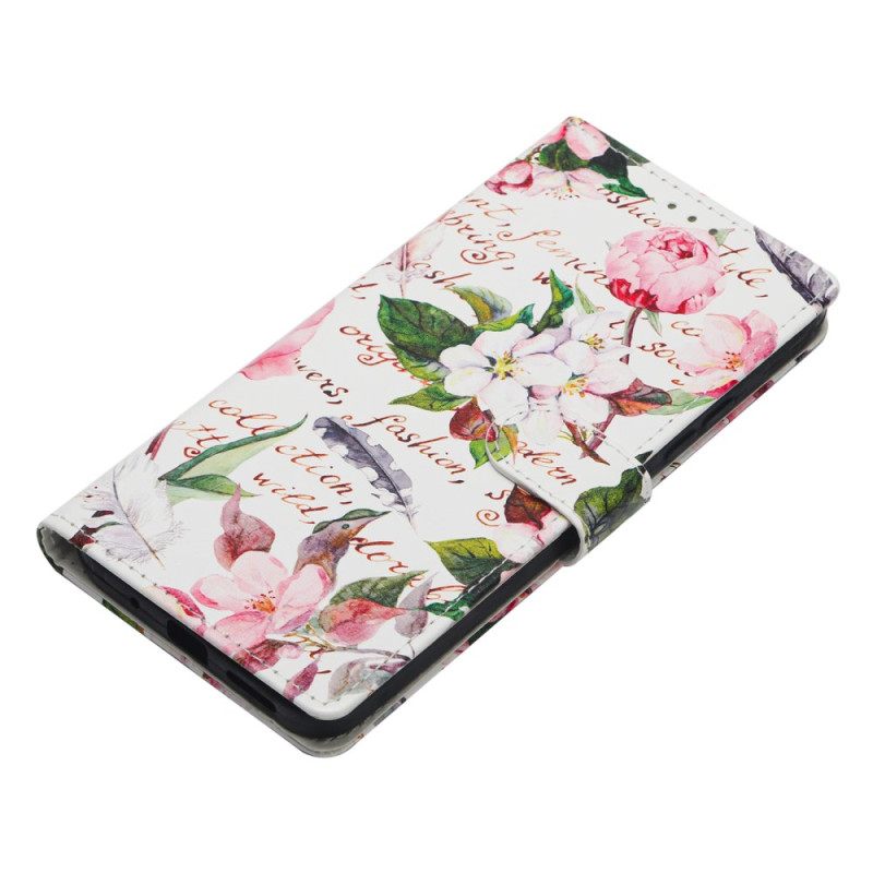 Folio-hoesje Xiaomi Redmi Note 14 4g Telefoonhoesje Bloemenpoëzie