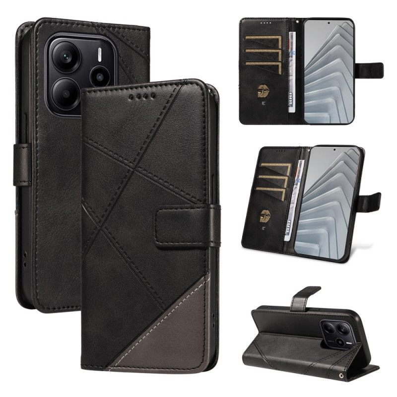 Folio-hoesje Xiaomi Redmi Note 14 4g Telefoonhoesje Geometrisch Ontwerp