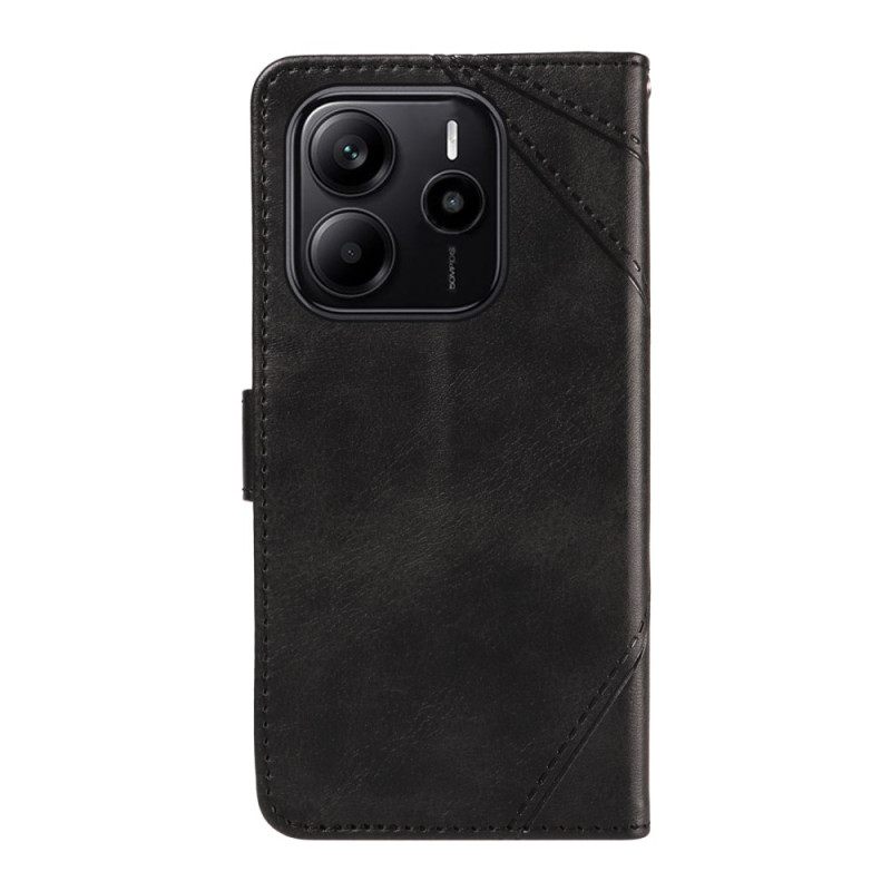 Folio-hoesje Xiaomi Redmi Note 14 4g Telefoonhoesje Geometrisch Ontwerp