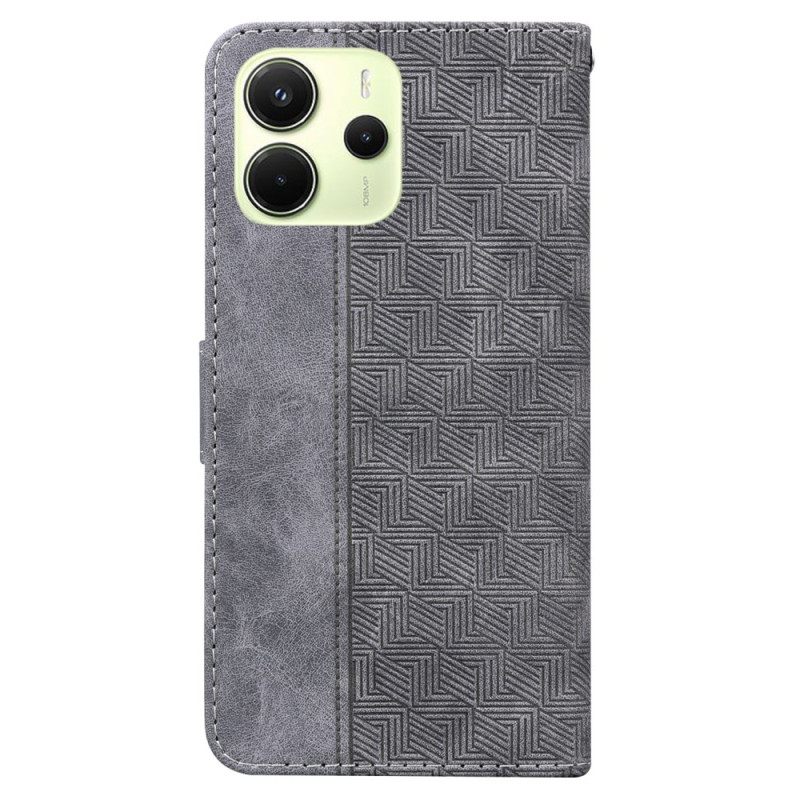 Folio-hoesje Xiaomi Redmi Note 14 4g Telefoonhoesje Geweven Patroon