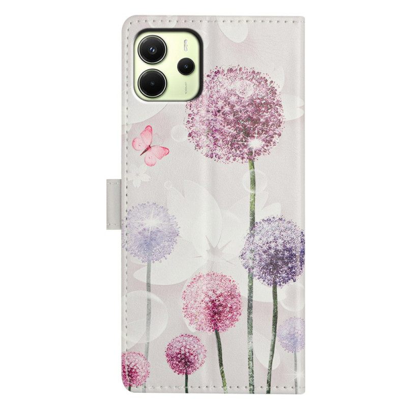 Folio-hoesje Xiaomi Redmi Note 14 4g Telefoonhoesje Paardenbloem