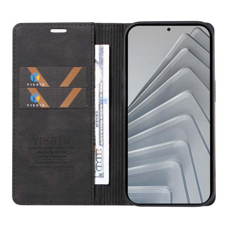 Folio-hoesje Xiaomi Redmi Note 14 4g Ykatu Beige Suède-effect