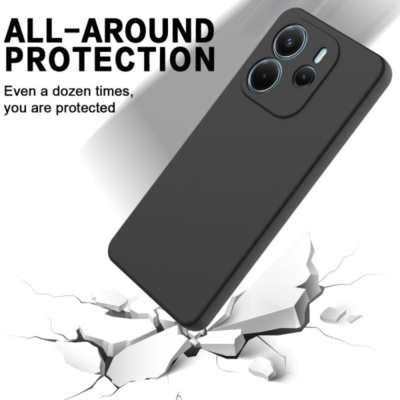 Hoesje Voor Xiaomi Redmi Note 14 4g Vloeibare Siliconen Met Bandje