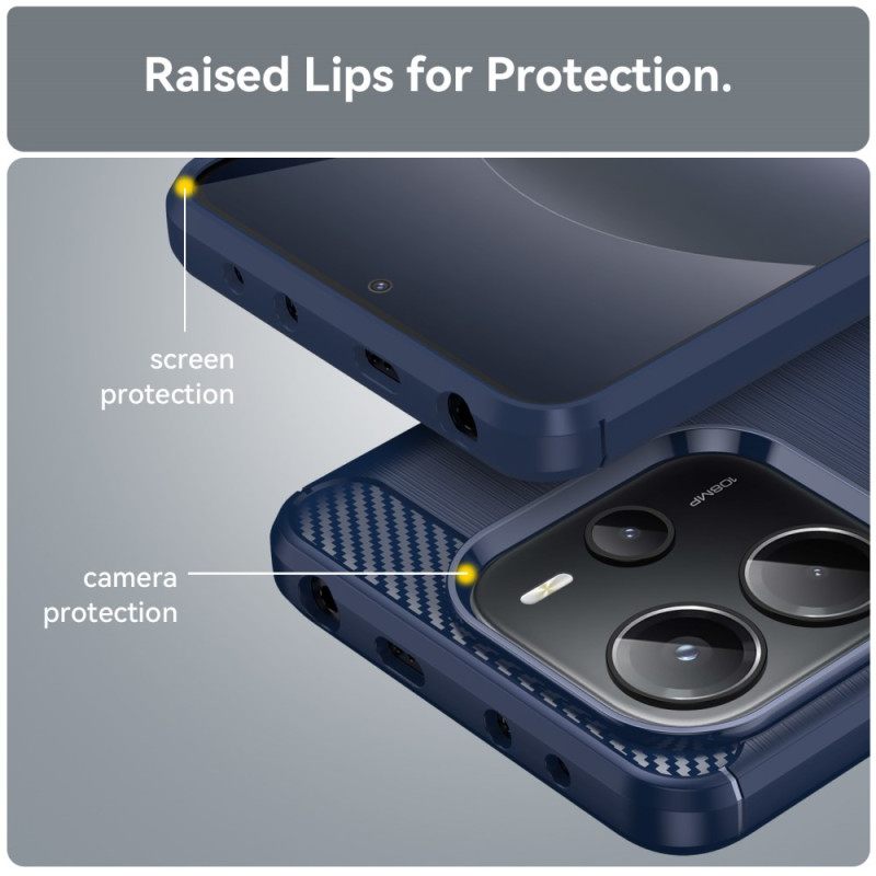 Hoesje Xiaomi Redmi Note 14 4g Geborsteld Koolstofvezel