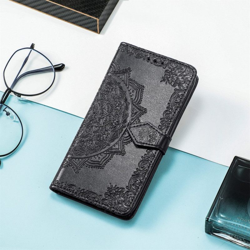 Leren Hoesje Voor Xiaomi Redmi Note 14 4g Barok Mandala