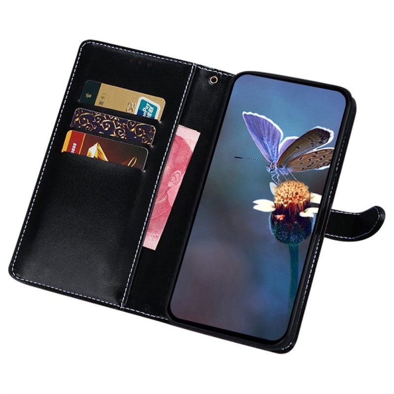 Leren Hoesje Voor Xiaomi Redmi Note 14 4g Krokodillenprint Idewei