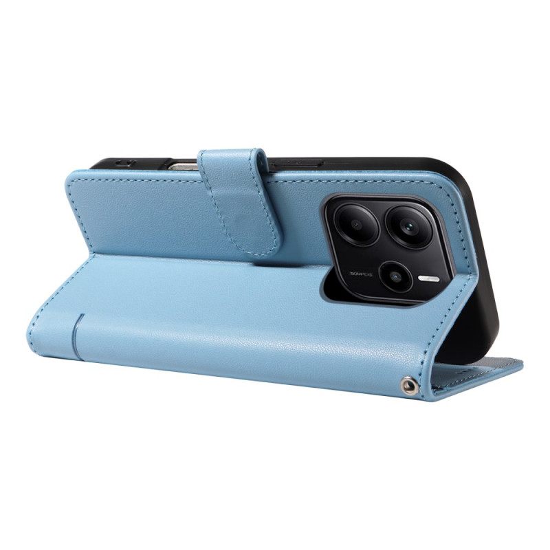 Leren Hoesje Voor Xiaomi Redmi Note 14 4g Leuke Kat Met Bandje