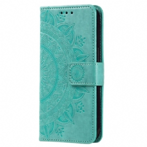Leren Hoesje Voor Xiaomi Redmi Note 14 4g Mandala Met Zon