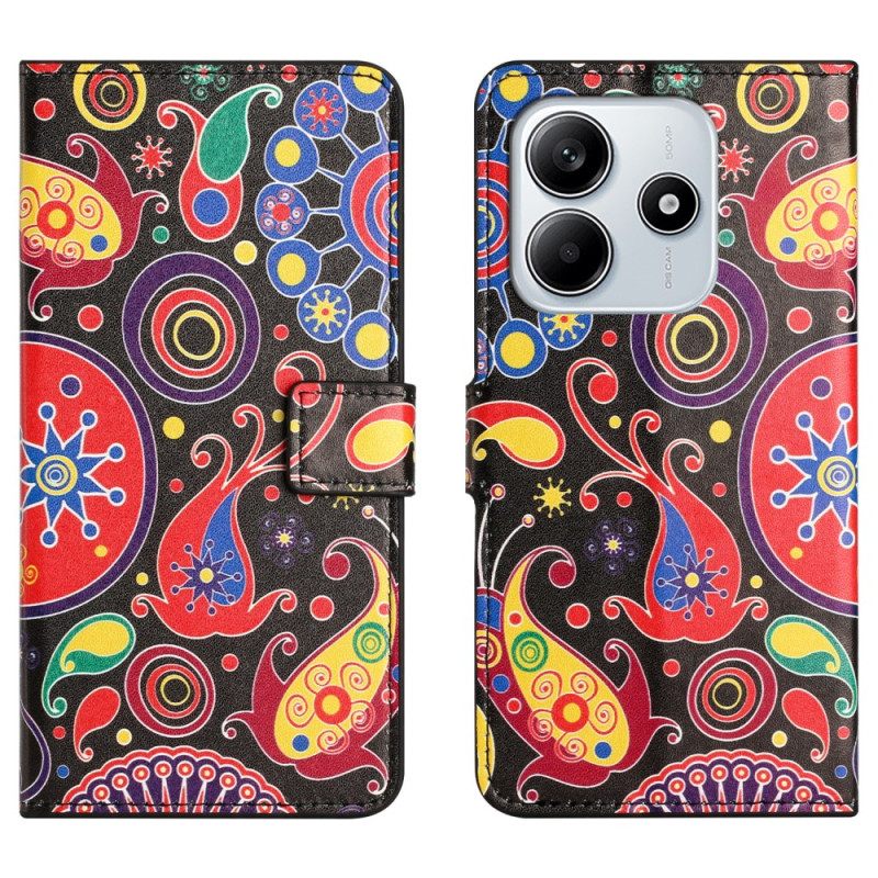 Leren Hoesje Voor Xiaomi Redmi Note 14 4g Melkwegpatroon