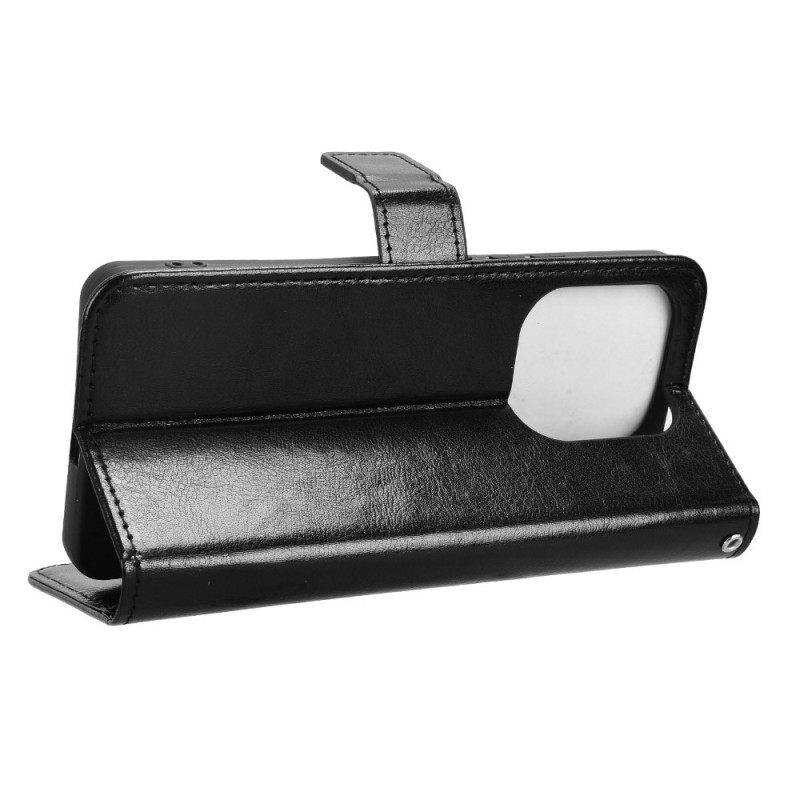 Leren Hoesje Voor Xiaomi Redmi Note 14 4g Opvallend Imitatieleer