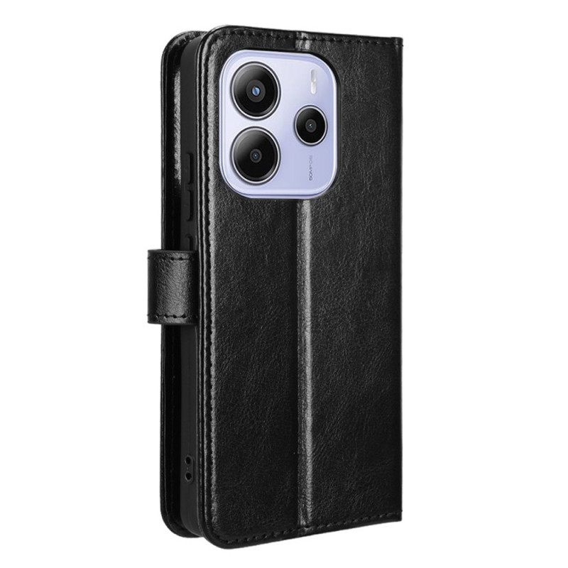 Leren Hoesje Voor Xiaomi Redmi Note 14 4g Opvallend Imitatieleer