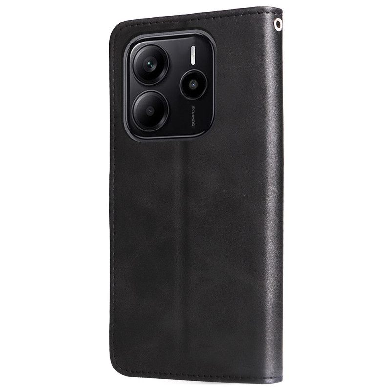 Leren Hoesje Voor Xiaomi Redmi Note 14 4g Portemonnee Met Rits