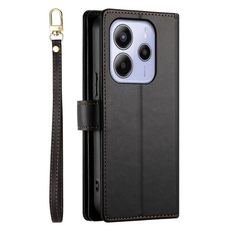 Leren Hoesje Xiaomi Redmi Note 14 4g Portemonnee En Bandjes Bescherming Hoesje