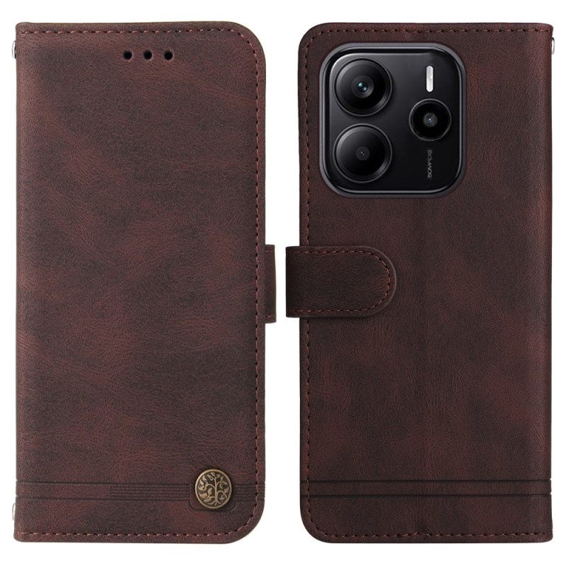 Leren Hoesje Xiaomi Redmi Note 14 4g Retro-effect