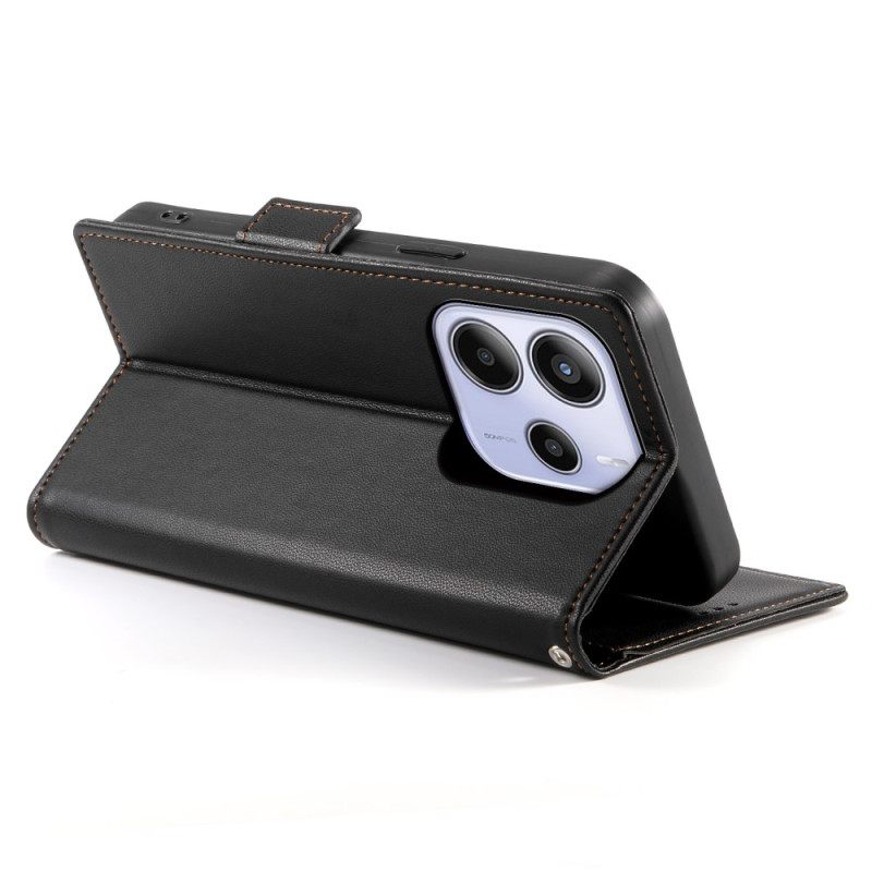 Leren Hoesje Xiaomi Redmi Note 14 4g Stijlvol Bescherming Hoesje