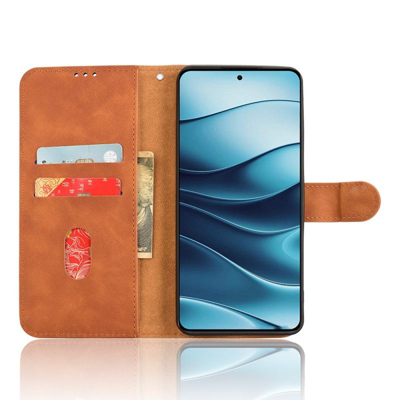 Leren Hoesje Xiaomi Redmi Note 14 4g Suède-stijl