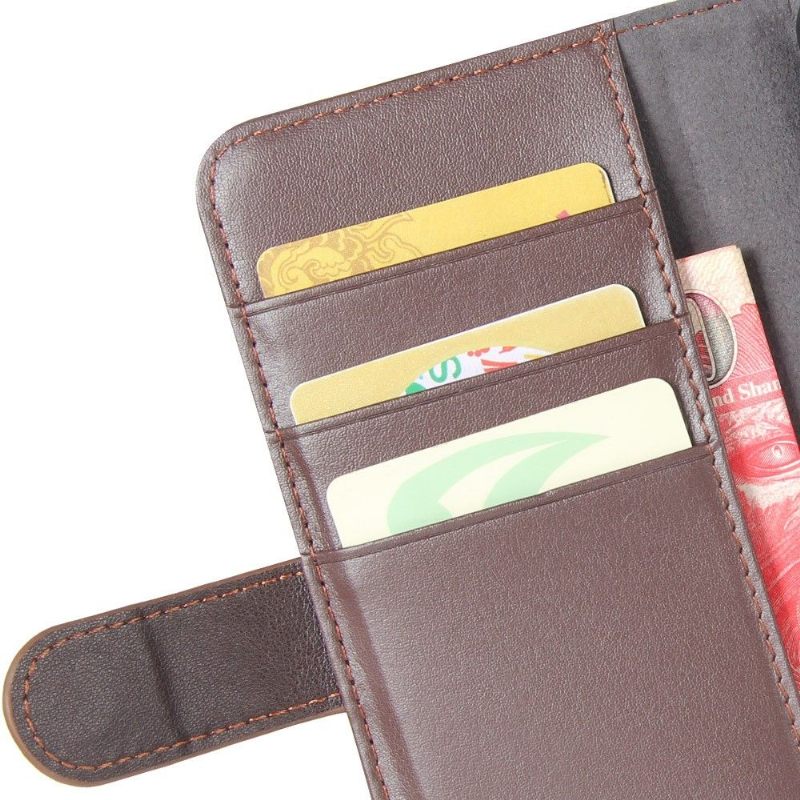 Case voor Nokia 4.2 Bescherming Portemonnee Leren Premium Leder - Bruin