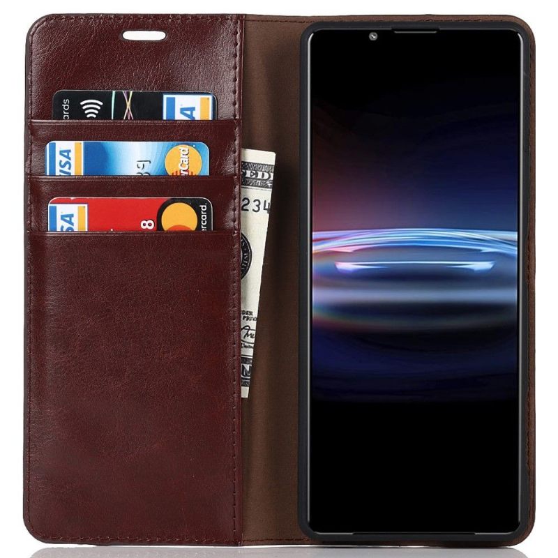 Folio-hoesje voor Sony Xperia Pro-I Ondersteuningsfunctie Voor Leren Kaarthouder