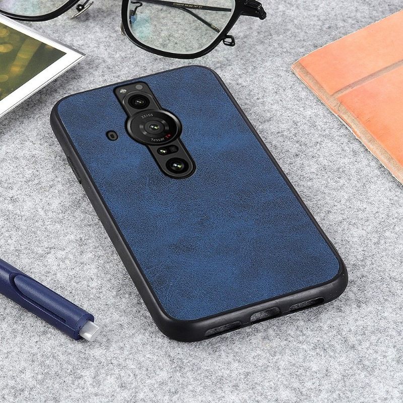 Hoesje voor Sony Xperia Pro-I Anti-fall Vintage Kunstleer Jazz