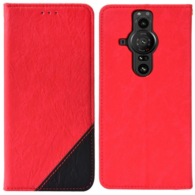 Leren Hoesje voor Sony Xperia Pro-I Folio-hoesje Retro Kunstleer