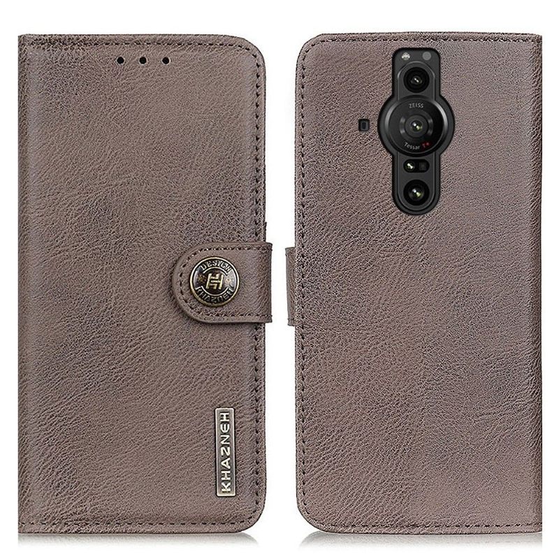 Leren Hoesje voor Sony Xperia Pro-I Khazneh Leder Effect Kaarthouder