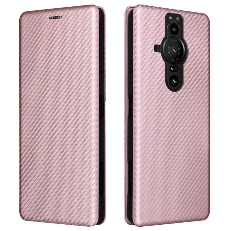 Leren Hoesje voor Sony Xperia Pro-I Kunstleer Van Koolstofvezel