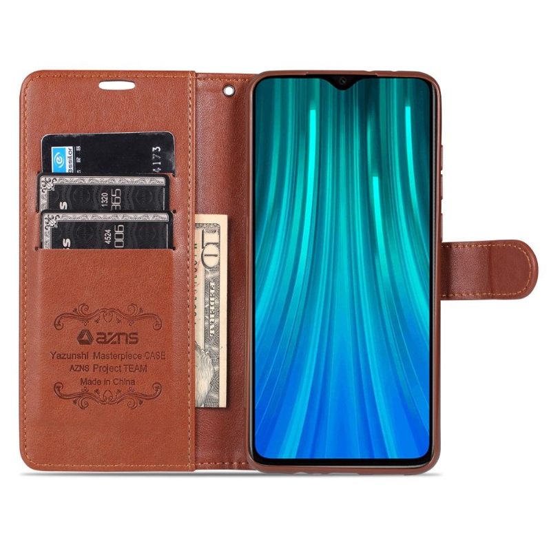 Flip Case voor Xiaomi Redmi 9 Azns Retro Leder Effect