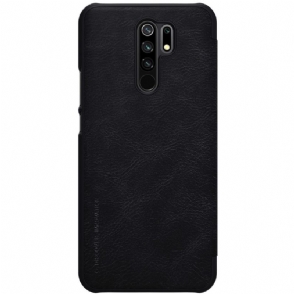 Folio-hoesje voor Xiaomi Redmi 9 Qin-serie Leereffect