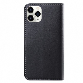 Flip Case voor iPhone 12 Mini Driekleurige Naden - Zwart