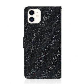 Folio-hoesje voor iPhone 12 Mini Glitterkaarthouder