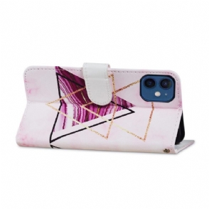 Folio-hoesje voor iPhone 12 Mini Ontwerp Driehoeken