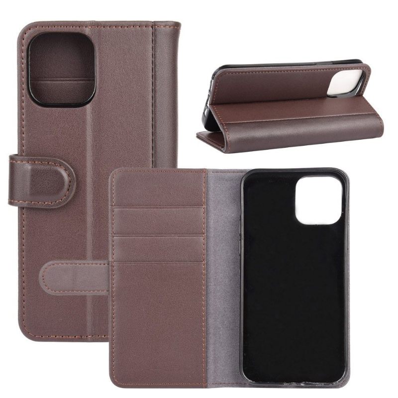 Folio-hoesje voor iPhone 12 Mini Premium Leer