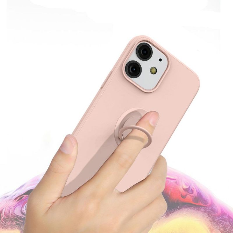 Hoesje voor iPhone 12 Mini Anti-fall Vloeibare Siliconenring