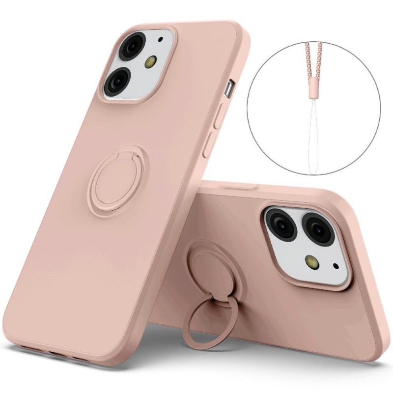 Hoesje voor iPhone 12 Mini Anti-fall Vloeibare Siliconenring