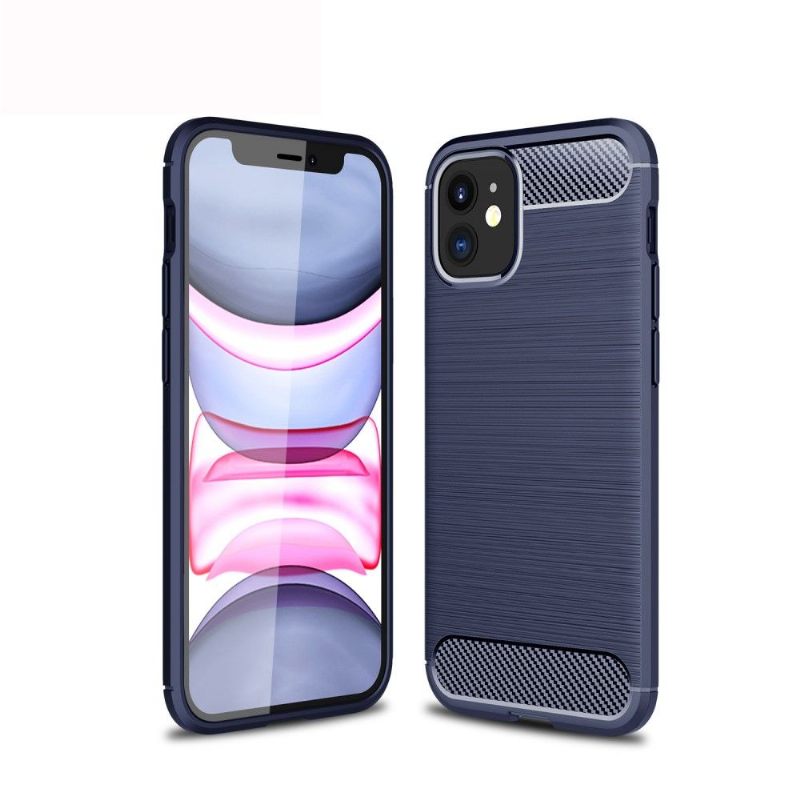 Hoesje voor iPhone 12 Mini Flexibel Geborsteld Effect