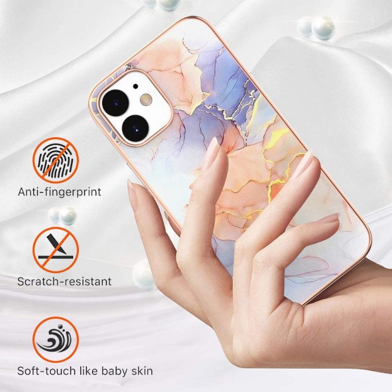 Hoesje voor iPhone 12 Mini Gekleurd Marmer