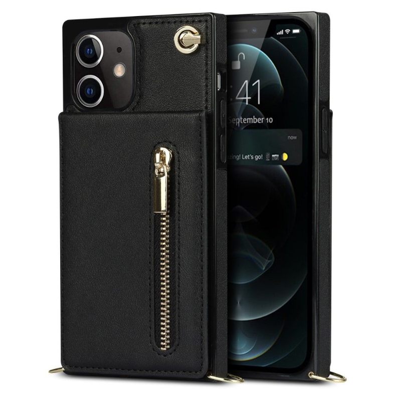 Hoesje voor iPhone 12 Mini Met Koord Visitekaarthouder