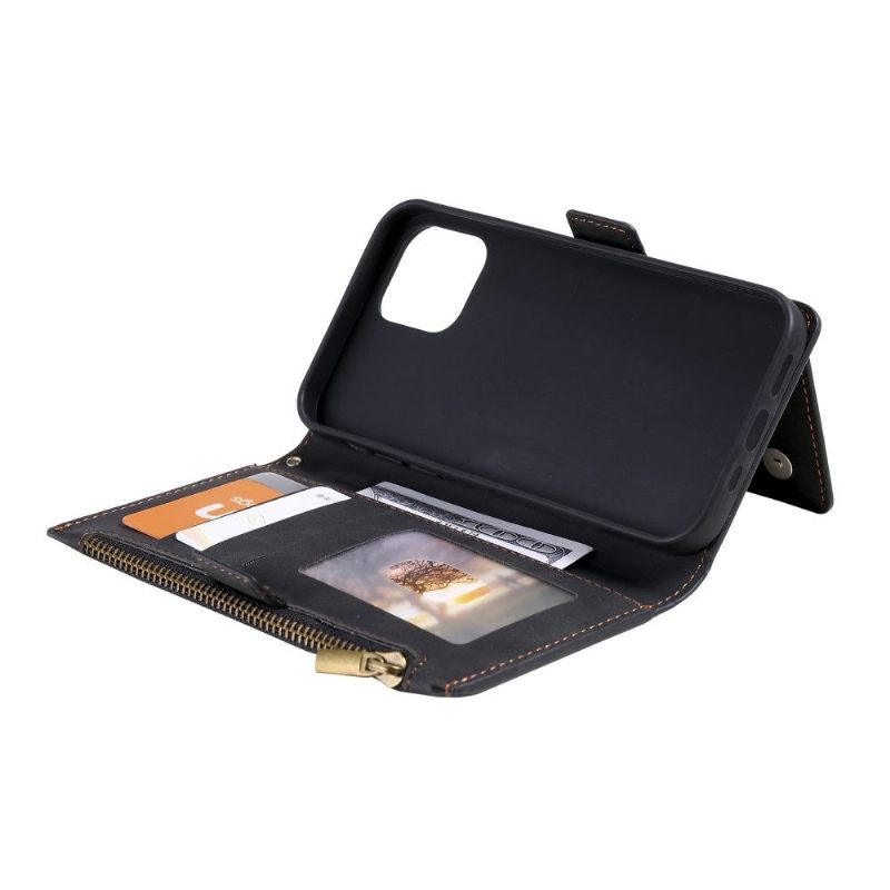Leren Hoesje voor iPhone 12 Mini Portemonnee Leren Standfunctie
