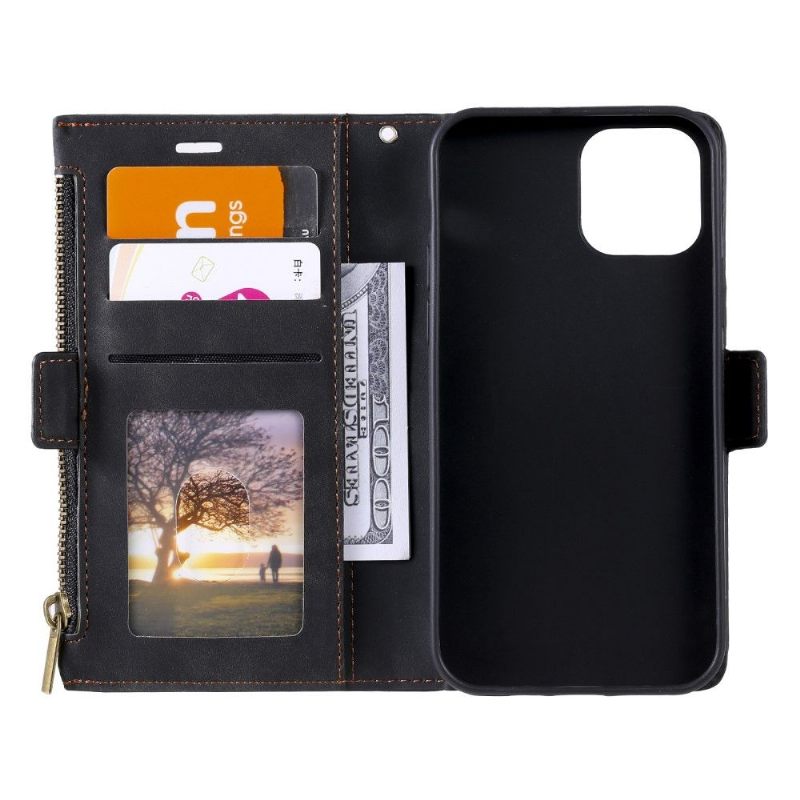 Leren Hoesje voor iPhone 12 Mini Portemonnee Leren Standfunctie