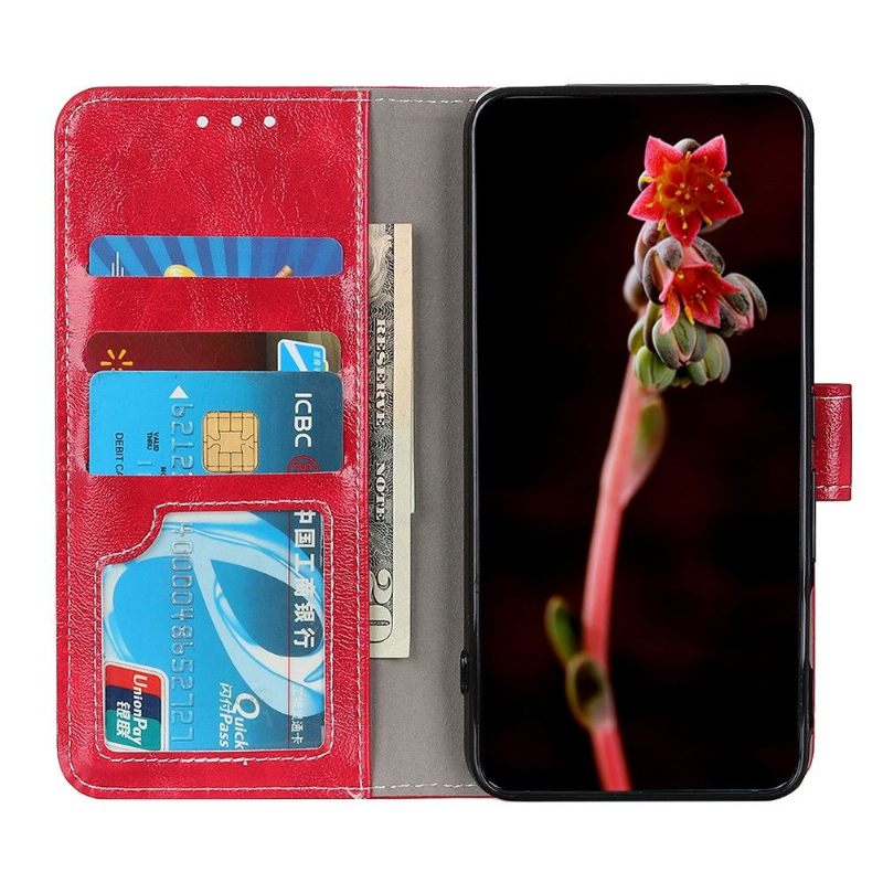 Flip Case voor Xiaomi Mi 11 Ultra Luxe Stiksels Met Leereffect