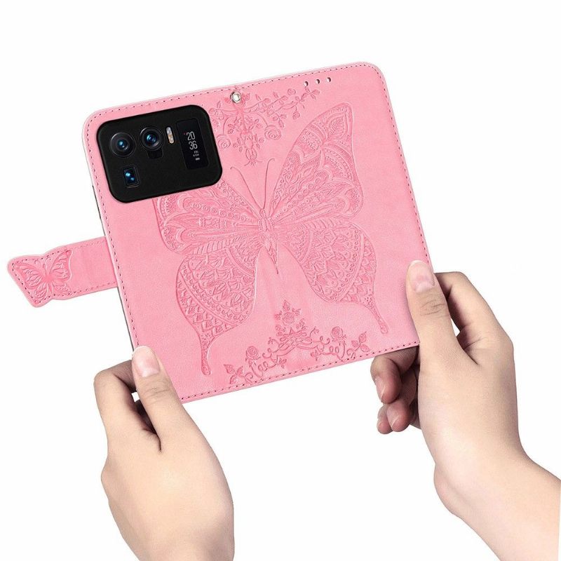 Folio-hoesje voor Xiaomi Mi 11 Ultra Reliëfvlinder