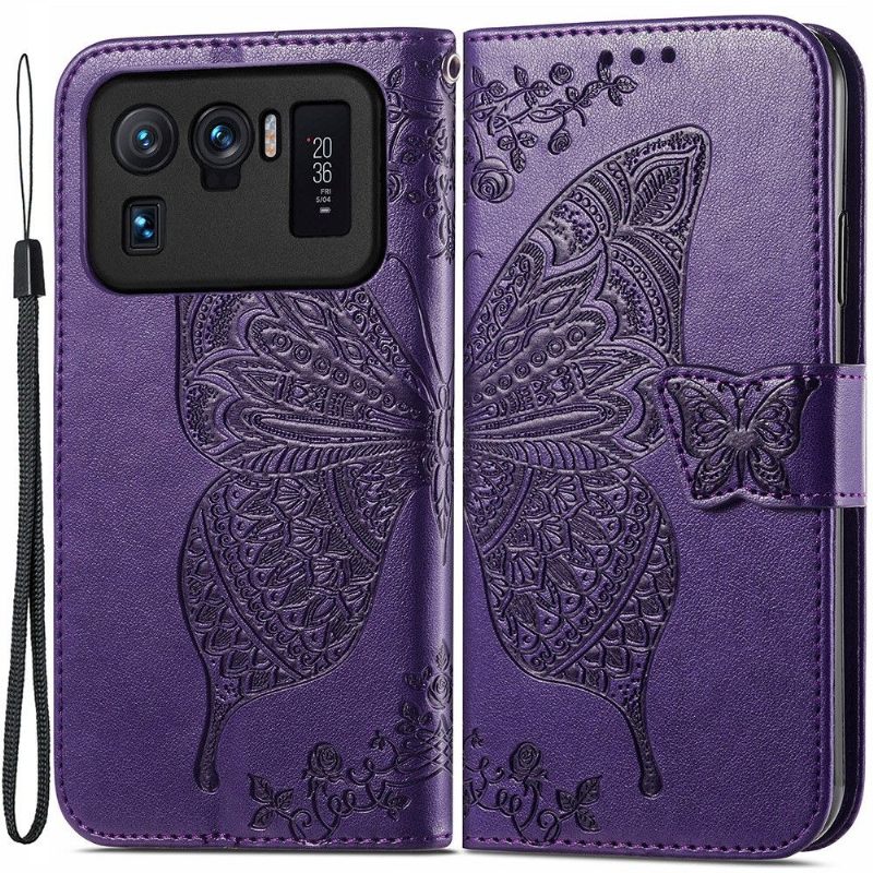 Folio-hoesje voor Xiaomi Mi 11 Ultra Reliëfvlinder