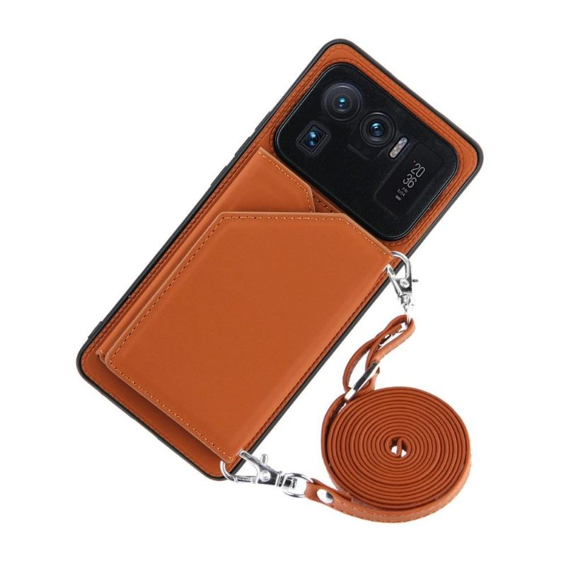 Hoesje voor Xiaomi Mi 11 Ultra Anti-fall Aude Lanyard Met Meerdere Compartimenten