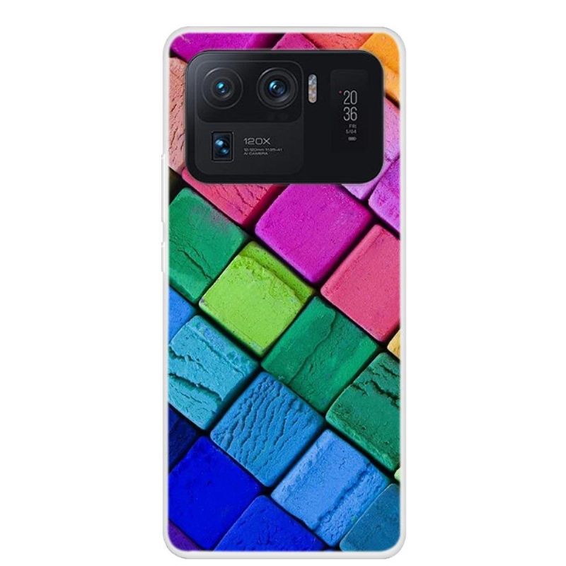 Hoesje voor Xiaomi Mi 11 Ultra Anti-fall Gekleurde Blokken