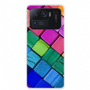 Hoesje voor Xiaomi Mi 11 Ultra Anti-fall Gekleurde Blokken
