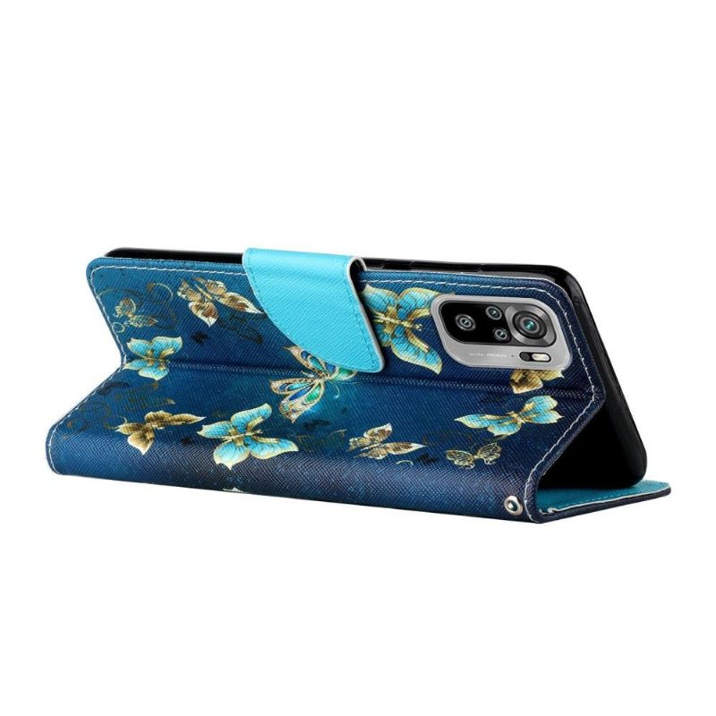 Flip Case voor Xiaomi Redmi Note 10 4G / Note 10S Vliegende Vlinders