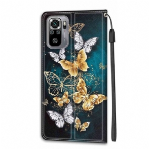 Flip Case voor Xiaomi Redmi Note 10 4G / Note 10S Vlinders