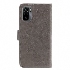 Flip Case voor Xiaomi Redmi Note 10 4G / Note 10S Zon Mandala