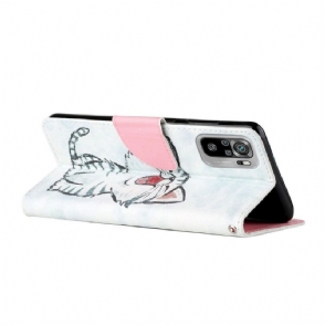 Folio-hoesje voor Xiaomi Redmi Note 10 4G / Note 10S Anti-fall Chatinhoud