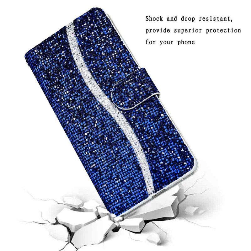 Folio-hoesje voor Xiaomi Redmi Note 10 4G / Note 10S Glitterkaarthouder